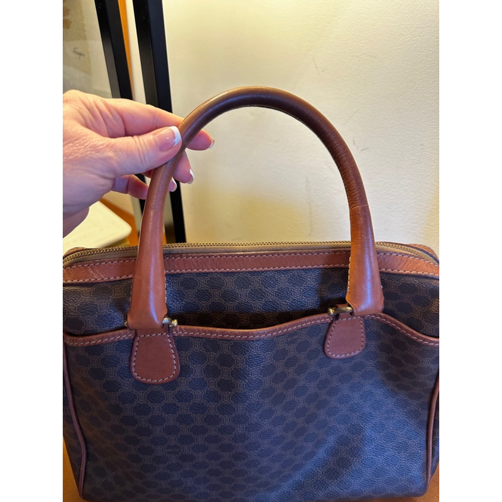 Celine Brown Macadam Boston Handbag - Picture 8 of 15
